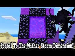 Minecraft How To Make A Portal To The Wither Storm Dimension Wither Storm Dimension Showcase Y Minecraft Blueprints Minecraft Minecraft Crafting Recipes