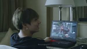 Jungkook Bts On Instagram When Other Members Were Shooting But Jungkook Was Busy With His Game Lolz Jungkook Bts Instagram