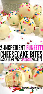 2 Ingredient Cake Batter Cheesecake Bites Recipe 2 Ingredient Cakes Easy No Bake Desserts Cheesecake Bites Recipe
