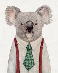 Koala Art Print Australian Animal Art Print Woodland Etsy Koala Illustration Animal Art Koala