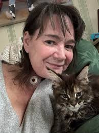 I finally got my dream come true for my 50th birthday present in December.  My husband got me a Maine Coone kitten well i would say i picked her after  a very