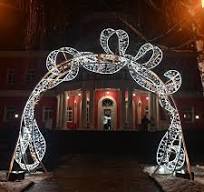 3D Motif Outdoor Customized Landscape IP65 LED Arch Street Christmas  Decoration Light