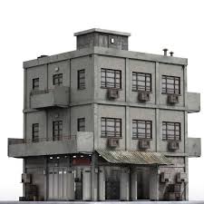 Game Ready Building Collection This Royalty Free 3d Model Or Texture Is Available For Download Now A Collection Of Buildings De Building 3d Model 3d Building