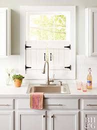 Shop wayfair.ca for the best indoor window shutters decor. Diy Farmhouse Kitchen Window Shutters Better Homes Gardens