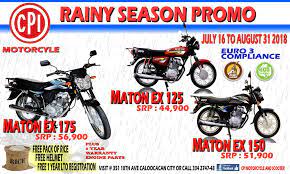 Rainy Season Promo Cpi Motorcycle And Scooter Phil Facebook
