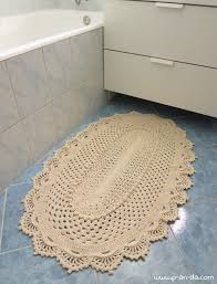 Crochet Doily Rug Pattern Free Lovely Crocheted Oval Rug