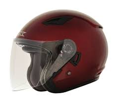 details about afx fx 46 solid open face helmet wine red