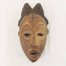 African Mano Tribe Carved Wood Dan Mask