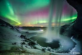 Screenshot Aurora Borealis Northern Lights Iceland Seljalandsfoss Waterfall Jigsaw Puzzle 240 Piece Northern Lights Seljalandsfoss Waterfall Aurora Boreal