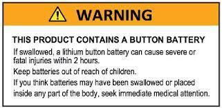 Example of packaging warning for a product containing a lithium button... |  Download Scientific Diagram