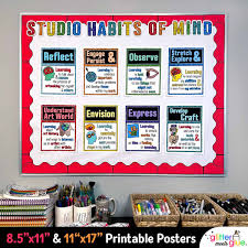 Studio Habits of Mind Posters {Glitter Version}