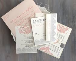 Lace Wedding Invitation Blush Peach Pink Wedding Invitations Romantic Invites Ruffled Romance Idees De Mariage Invitation Celebrations