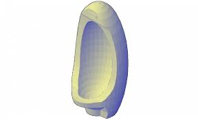 Oval Urinal Sanitary Block 3d Model Autocad File Cadbull In 2020 3d Model Sanitary Autocad