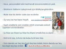 Emine Ozturk Simsek Adli Kullanicinin Tekerleme Siir Bilmece Panosundaki Pin Calisma Tablolari Okuma Hayat Bilgisi