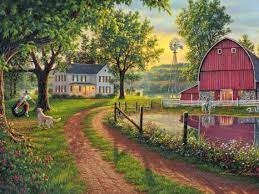 The road home may refer to: The Road Home 130 Pieces Landscape Pictures Landscape Paintings Barn Painting