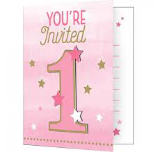 Texte d invitation anniversaire bébé 1 an d'anniversaire. Cartons D Invitation Pour Un Premier Anniversaire De Petite Fille