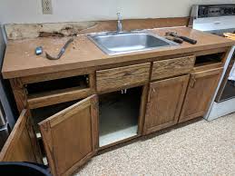 replacing the kitchen counter and sink