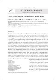The incorporation of iasb was prompted by the significant growth in the malaysian economy and the industrialization program. Pdf Design And Development Of A Sweet Potato Digging Device