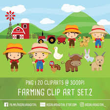 Farm Animal Clip Art Set 2 Animal Friends Sticker Animal Etsy Animals Friends Animals For Kids Friends Clipart