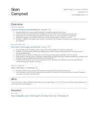A resume is essentially a brief summary of your background, and a snapshot of your skills and abilities. Computer Science Internship Resume Examples And Tips Zippia