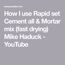 Sampling rapid set mortar mix + concrete counter face coat pattern techniques! How I Use Rapid Set Cement All Mortar Mix Fast Drying Mike Haduck Youtube In 2020 Cement Mortar Outdoor Improvements