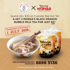 Promo Extended Monga Bubble Milk Teas Are Now Available With Founder Bak Kut Teh Bubble Milk Tea Milk Tea Bubbles