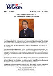 Mohamaddin ketapi was speaking to reporters ahead of the an aide later told news site malaysiakini the minister's statement was his own personal views, but said it was in line with the malaysian. Tourism Malaysia Board Of Directors Tourism Company And Tourism Information Center