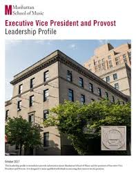 Executive Vice President And Provost Leadership Profile By