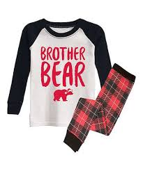 Black And White Christmas Pajamas This Black White Brother Bear Pajama Set Infant Toddler Boys Is Toddler Pajamas Black And White Baby Cute Pajama Sets