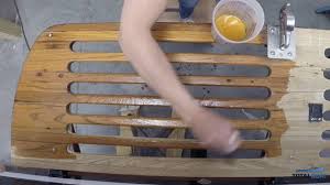 If you notice uneven weathering of your outdoor furniture, you should clean and lightly sand the piece and reapply the teak oil. How To Use Teak Oil On Boats And Furniture Youtube