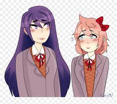 doki Doki Lesbian Club ” - Yuri And Sayori Ddlc, HD Png Download - vhv