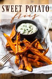 Sweet potatoes are high in vitamin a baking them caramelizes the outside and leaves the inside creamy and tender. Baked Sweet Potato Fries With A Healthy Zingy Dip Baking A Moment