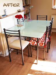 Painting A Glass Table Top Glass Top Table Glass Kitchen Tables Glass Table