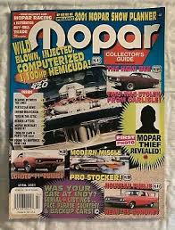 From racing to restoration, for over 27 years mopar collector's guide magazine has been the number one go to monthly source guide for everything mopar that matters. Vintage Mopar Collectors Guide Magazine 2001 Apr Hemi Bee Loaded Runner Coronet Ebay