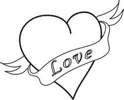 Heart Coloring Pages Outline Drawings Flower Outlines
