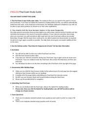 Final Exam Study Guide Template Engl216 Final Exam Study Guide You May Want To Print This Guide 1 The Final Exam Is Open Book Open Notes The Maximum Course Hero
