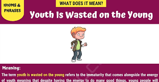 Youth Is Wasted On The Young Meaning And Useful Examples 7esl