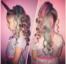 Unicorn Horn Curls Hair Color Glitter For Crazy Hair Day Crazy Hair Wacky Hair Wacky Hair Days
