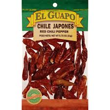 The japones chile has a very clean and biting taste and the dried if you have a dish that calls for japones peppers but don't have any you can also use de arbol chiles as they have the same heat level but if you crave a. El Guapo Whole Japanese Chili Peppers Chile Japones Entero 0 75 Oz Produce Superlo Foods