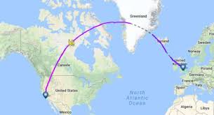 Distance entre les villes est de 8984.97 kilomètres(5583 durée estimée de vol est de 11h 40 min. Dataero Pourquoi Les Avions Passent Par Le Pole Nord