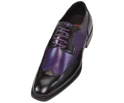Bolano Mens Black Purple Oxford Two Tone Wingtip Dress Shoe Nia 049 Dress Shoes Oxford Shoes Shoes