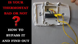 2 wire thermostat wiring diagram heat only collection of heating and cooling thermostat wiring robertshaw thermostat wiring diagram gallery How To Bypass An Hvac Thermostat Youtube