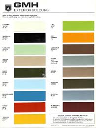 72 Perspicuous Holden Commodore Colour Chart