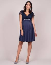 Navy Blue Embellished Maternity Cocktail Dress In 2020 Cocktail Dress Maternity Formal Maternity Dress Stylish Dresses