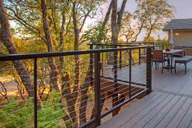 Generally, long cables can run straight. Feeney Aluminum Railing Systems San Diego Cable Railings