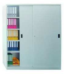 Armoire de bureau à portes coulissantes sd001 tôle d acier étagères revêtement en poudre verrouillable 185 cm x 90 cm x 40 cm blanc blanc armoire de bureau avec porte coulissante métal 90x40x90 cm gris. Armoire Haute De Bureau A Portes Coulissantes