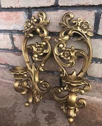 Candles make dinners elegant, evenings romantic, power outages exciting, and dorm rooms cozier. Vintage Sconce Syroco Wall Decor Candle Holder Resin Brown Home Interior Homco Retro Home Decor Home Living Kromasol Com