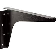 Brackets are made from heavy, 7/32 thick steel. Heavy Duty Steel Shelf Brackets Black Finish Rockler Woodworking Tools