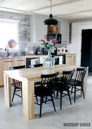 To make sure that wood won't split, you can take a sacrificial plywood board, clamp it on top of your wood and cut through it. How To Build A Diy Contemporary Dining Table For The Modern Home