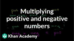 Multiplying Positive Negative Numbers Video Khan Academy